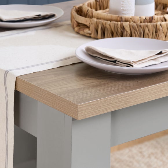 Highgate Dining Table with 2 Benches, Oak Effect, product image 10
